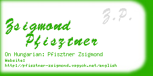 zsigmond pfisztner business card